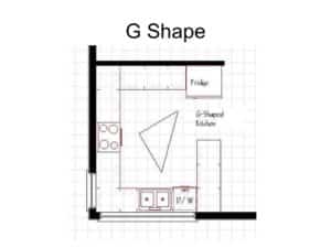 G Shape kitchen flow